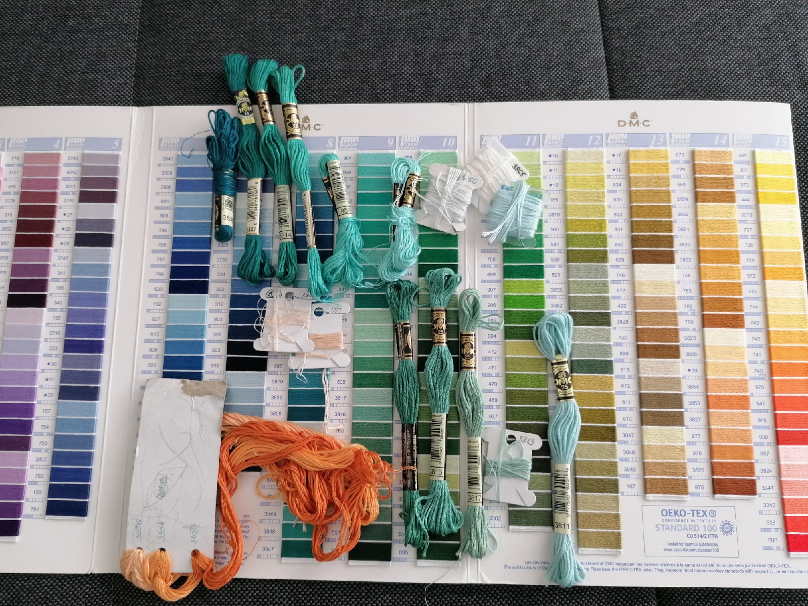 Fox and cat - real colors of threads Fox and cat - real colors of threads